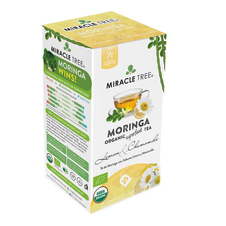 Miracle Tree - Wholesale Tea Bags - Organic Moringa Tea: Lemon & Chamomile