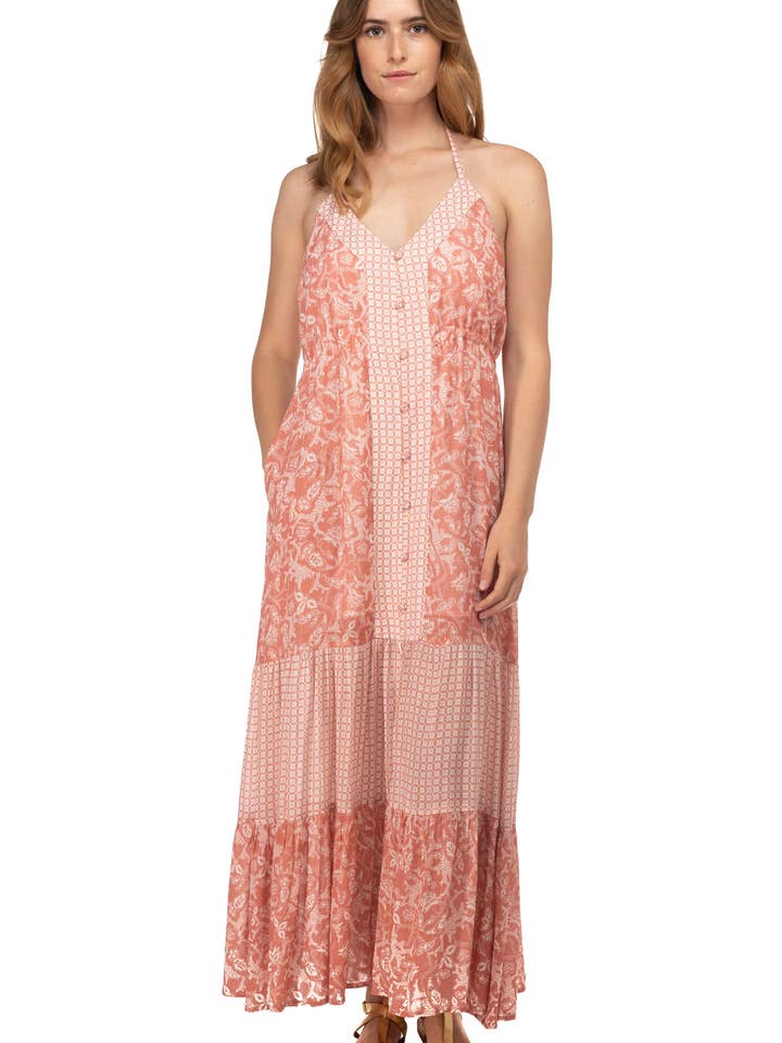 Boho Rygløs Tank Maxi Kjole til Kvinder D1000-EP for engroshandel hos BTFLLIFE LLC