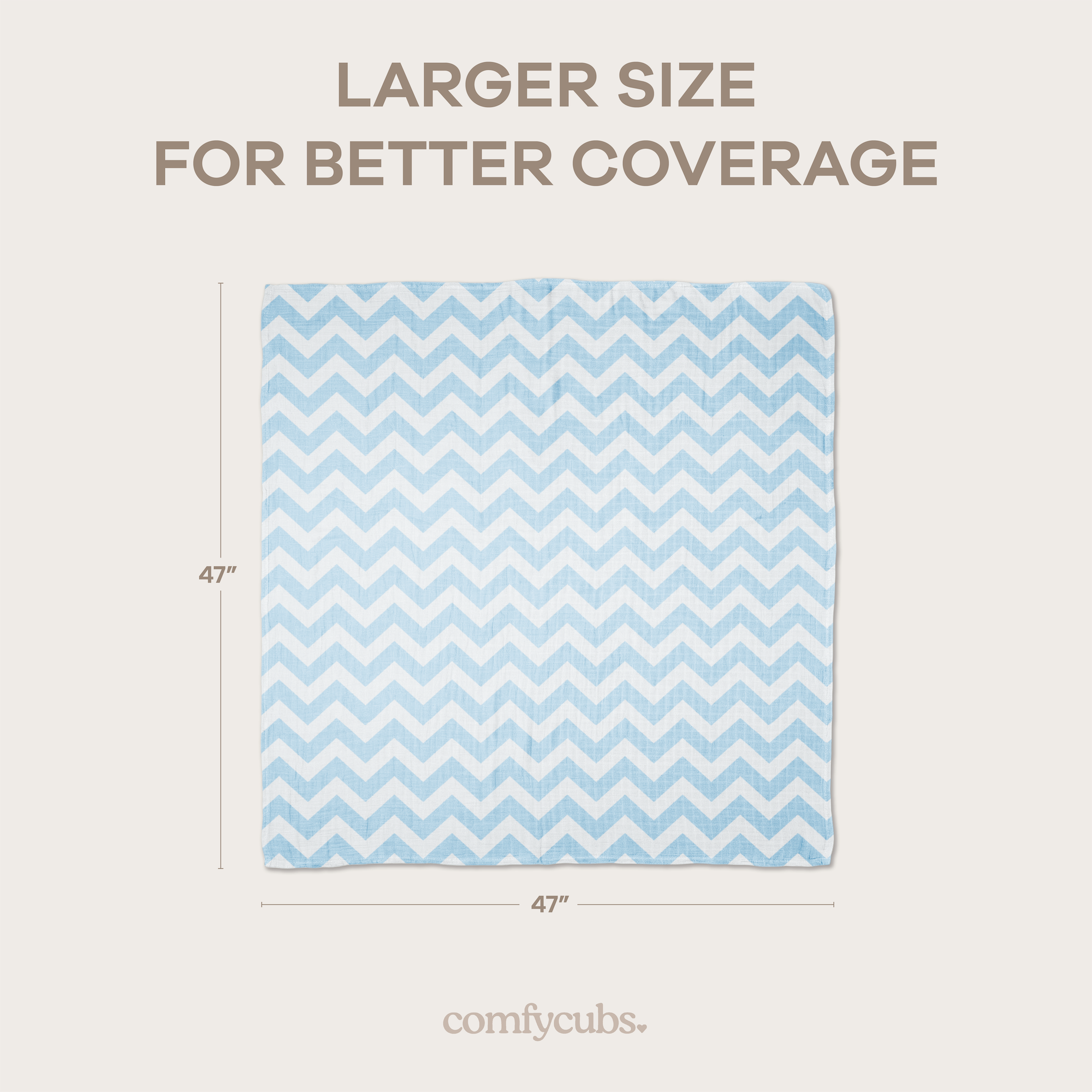 Comfy Cubs - Vente Lange – bébé - Couvertures d'emmaillotage en mousseline, lot de 4, 47" x 47" par Comfy Cubs8