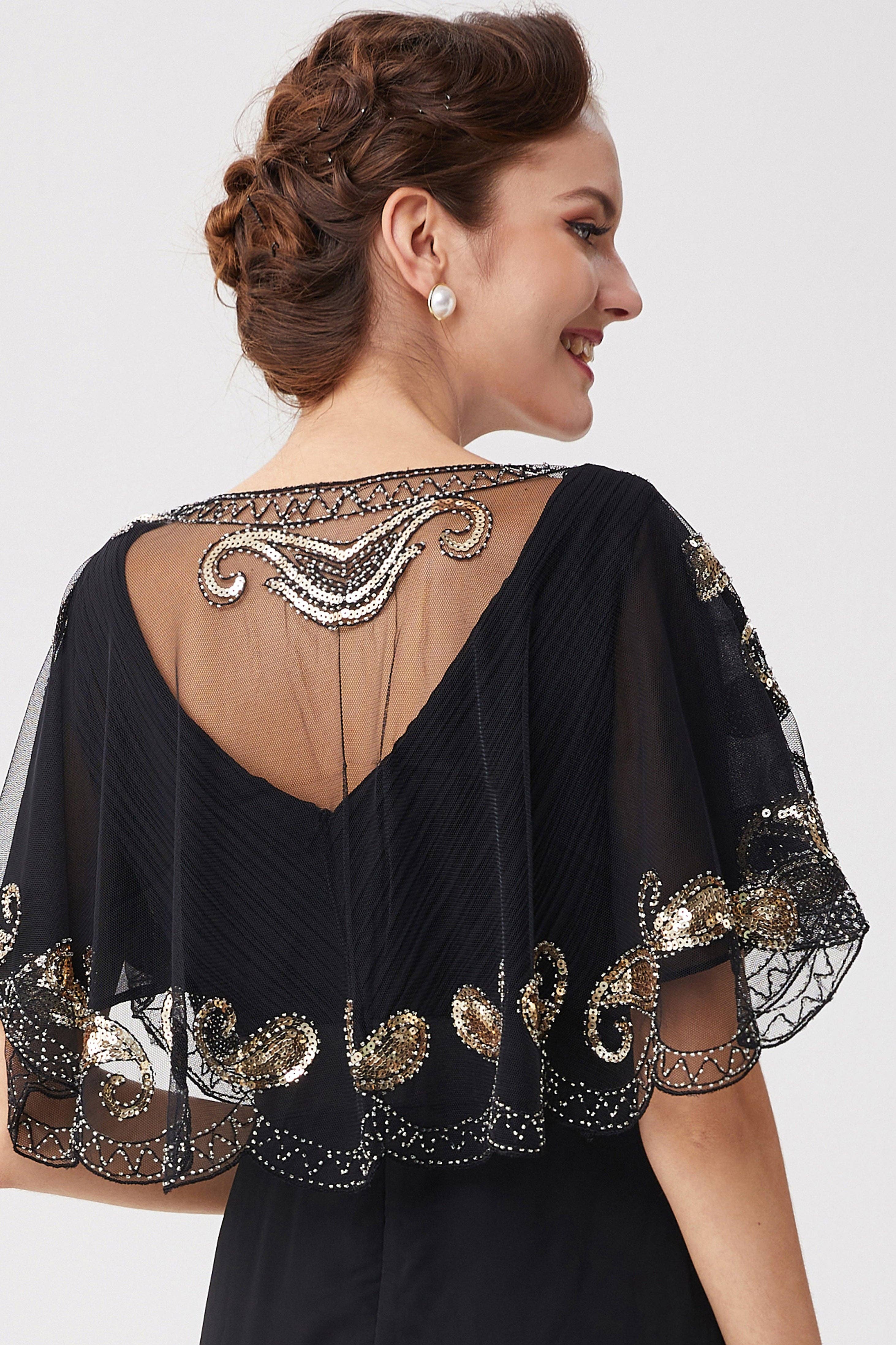 BABEYOND - Wholesale Wrap - Women's - 1920s Sequin Beaded Gatsby Shawl5