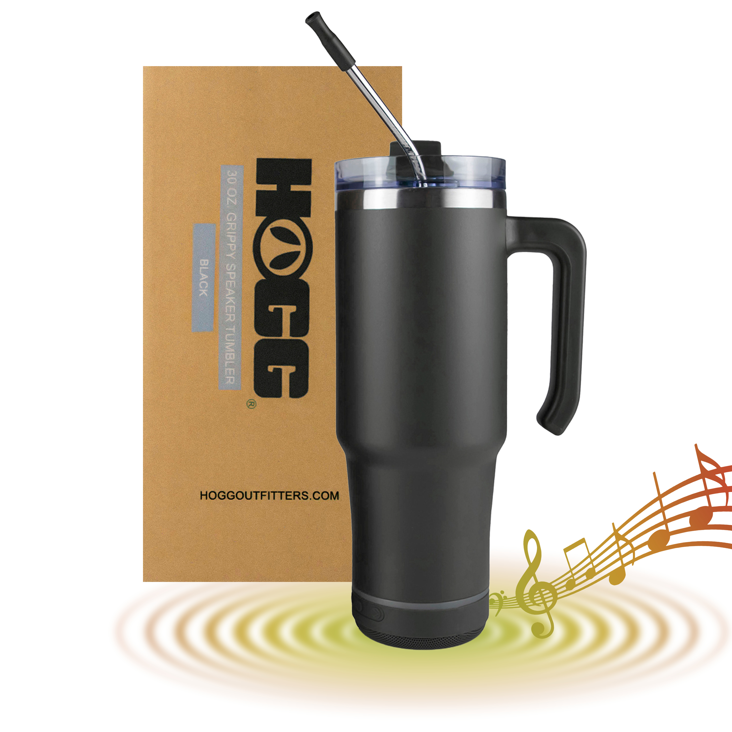 Hogg Outfitters - Wholesale Insulated Mug/Tumbler - 30oz Grippy Speaker Tumbler, Bluetooth Speaker Cup7