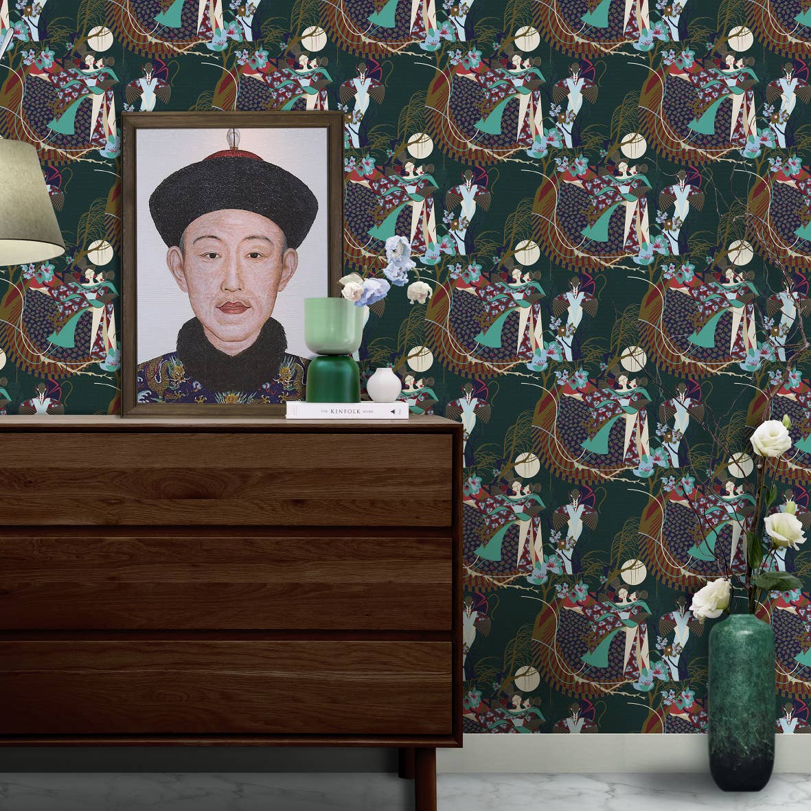 Cilé – Engroshandel Tapetrulle – Kinesisk tapet med traditionelle motiver2