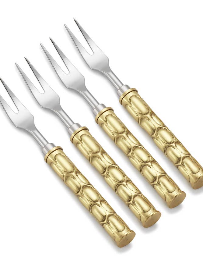 Helios Cocktail Fork 4/pc set for wholesale by Mary Jurek Design Inc
