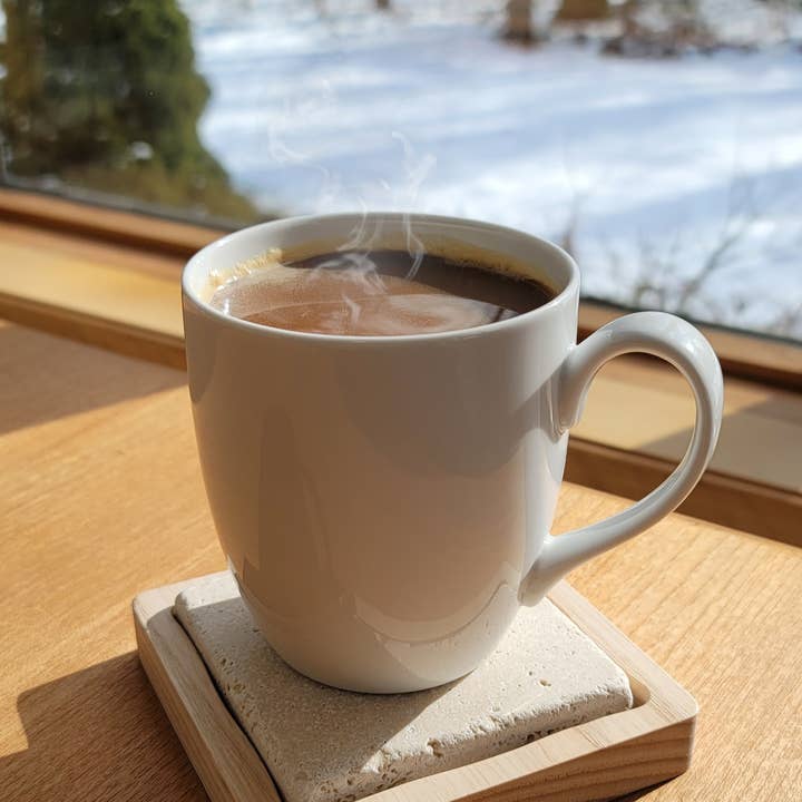 Sea Stones - Wholesale Coasters - Cozy Coffee/Tea Coaster - Hot Stone Mug Warmer