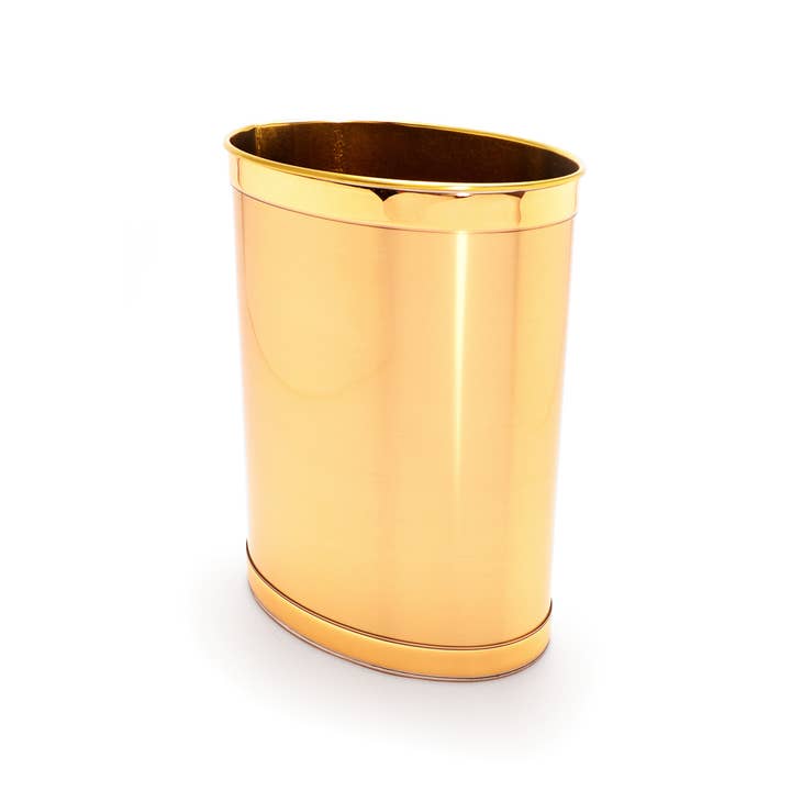 Cubo de basura de 13 cuartos en oro cepillado con banda dorada para venta al por mayor de MR. ICE BUCKET, LLC.