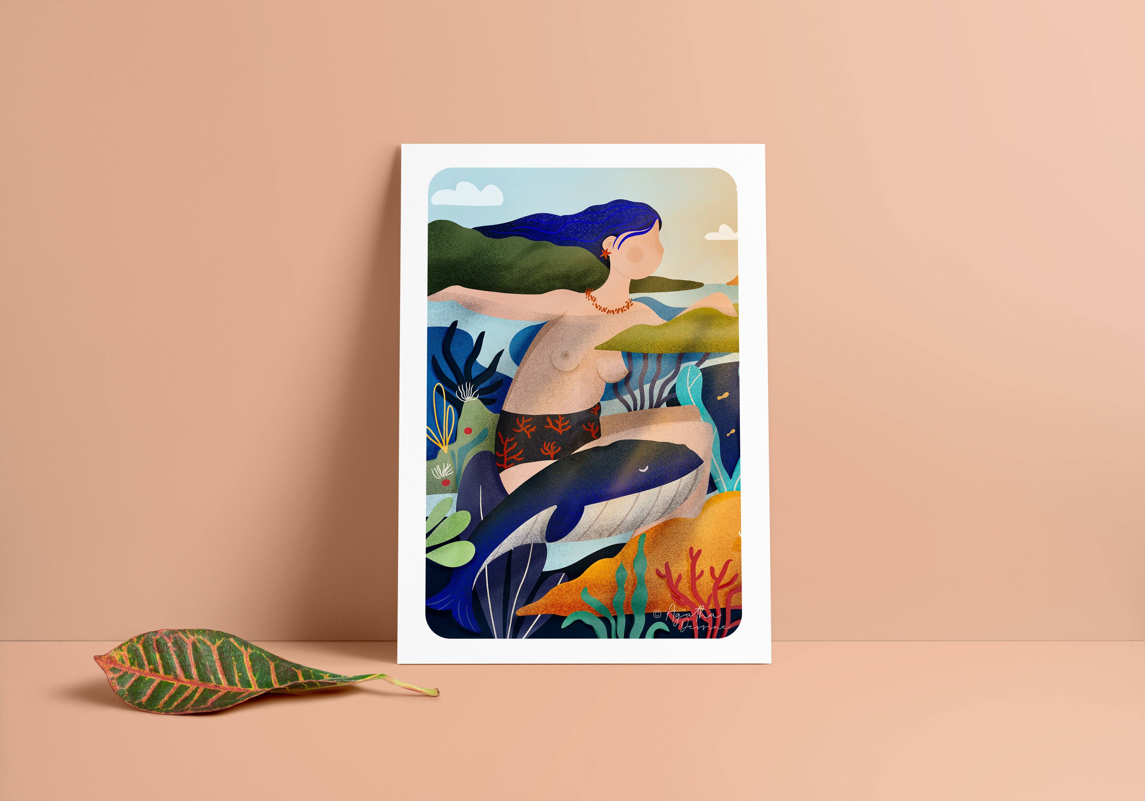 Agatha Dessine – wholesale Konsttryck – Illustration ”som Tethys”1