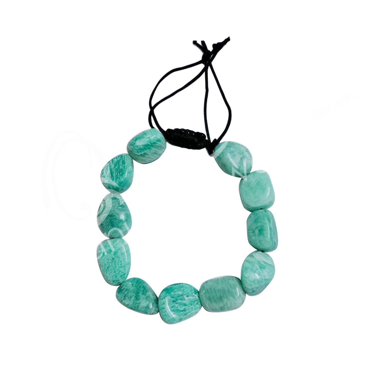 Oceanic Linkways Inc - Wholesale Spiritual Stone/Crystal - (PC)BRACELET - TUMBLED STONES AMAZONITE ADJUSTABLE (13-20 M