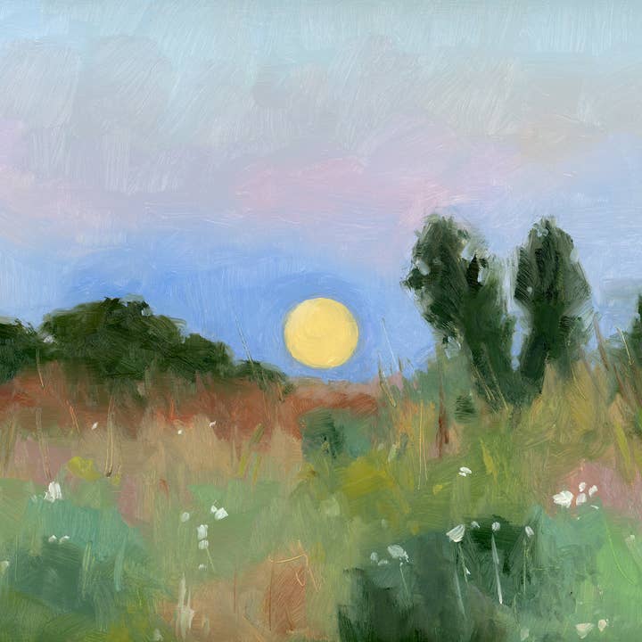 Impressão em Tela Horizontal Harvest Moon por atacado de Michelle Blackhawk Studio