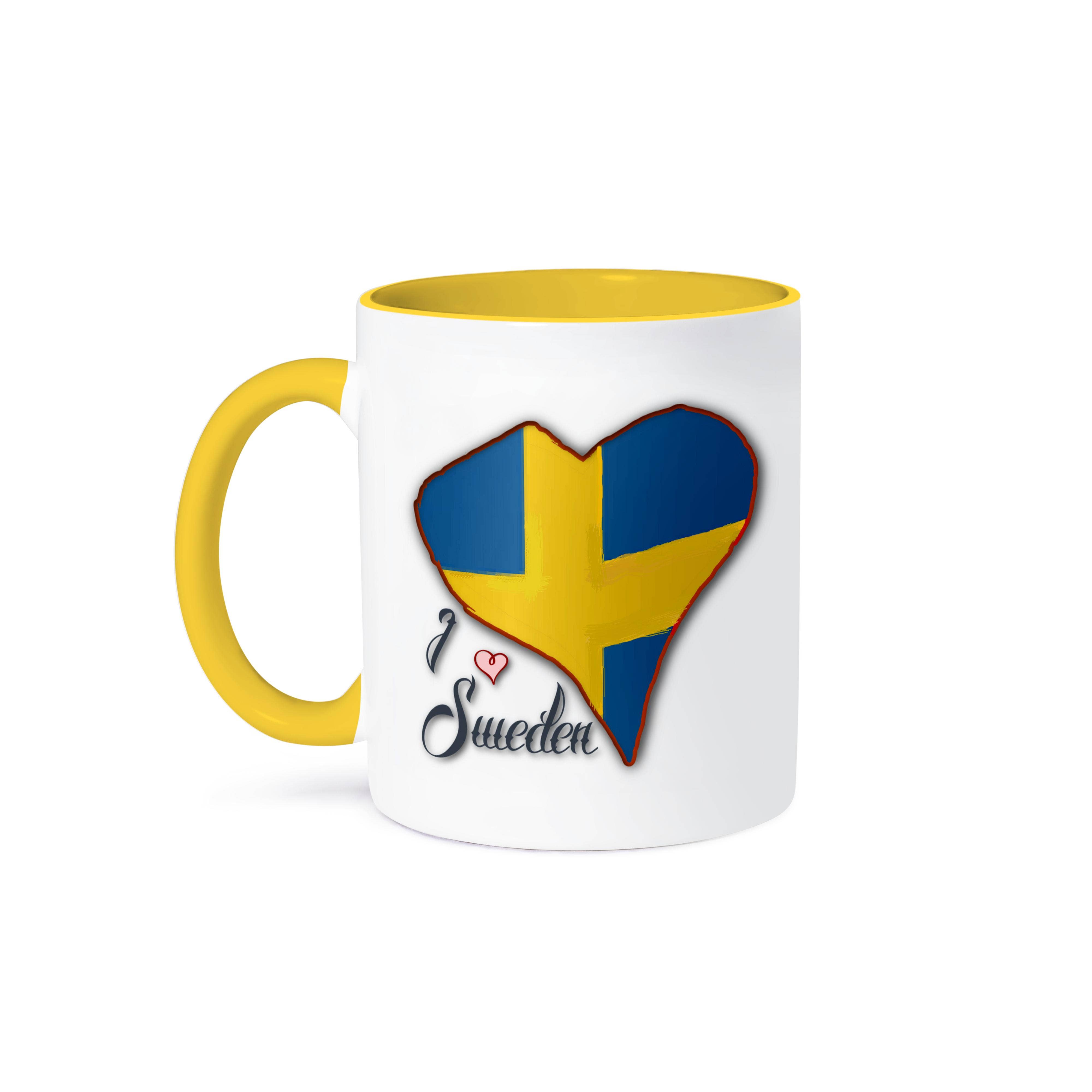 3dRose - Vendita all'ingrosso Tazza - 3dRose, Bandiera Svedese a Forma di Cuore e Testo I Love Sweden, Tazza0