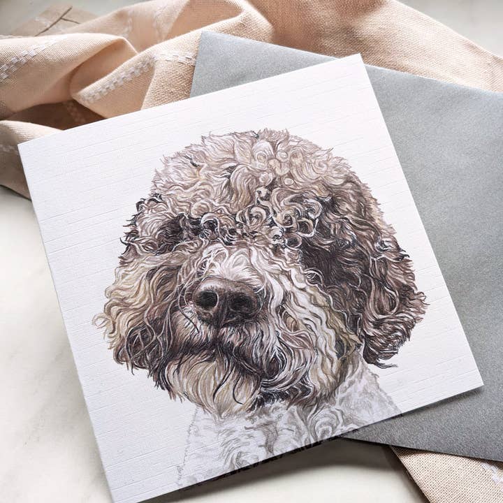 Lagotto Romagnolo Any Occasion / Just to Say Greetings Card for wholesale by Amber Marie Studio