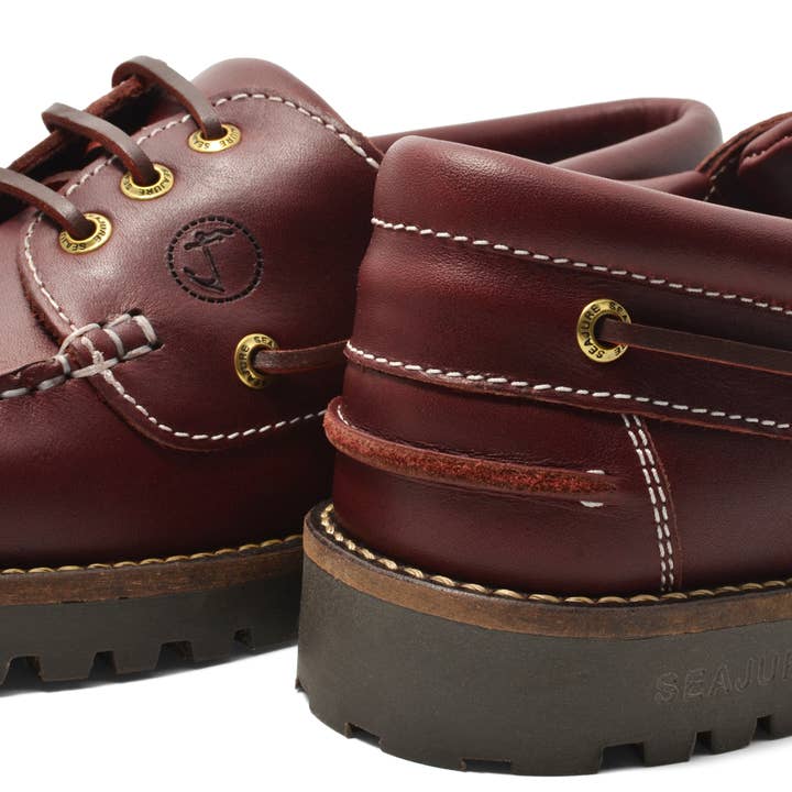 Seajure - Venta al por mayor Zapatos náuticos - Hombre - Náuticos de Hombre Seajure Oran Cuero Burdeos