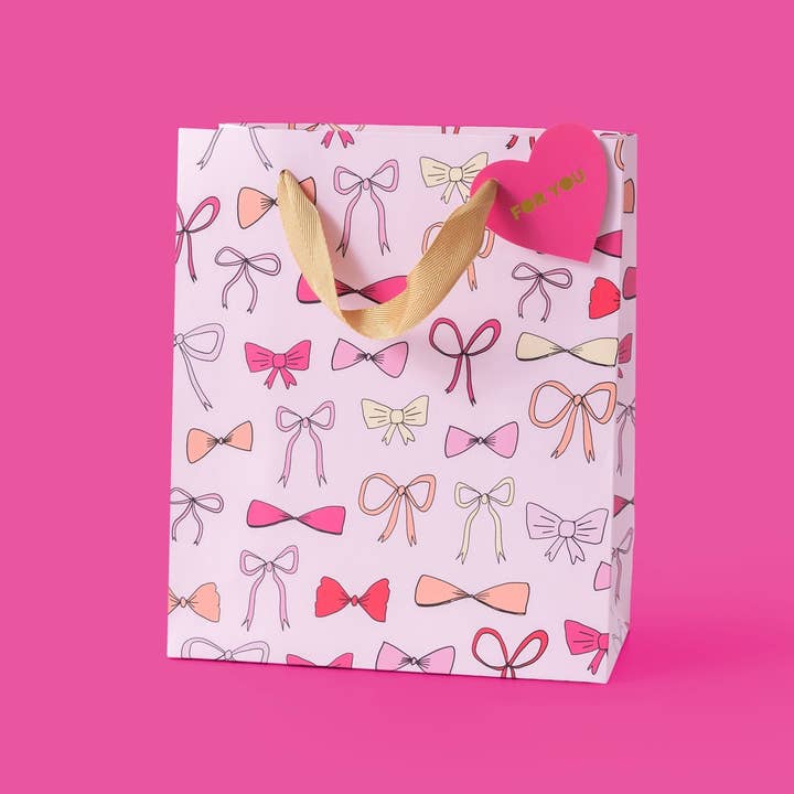 Taylor Elliott Designs - Vendita all'ingrosso Buste regalo - Sacchetti regalo con fiocchi rosa (3 misure) - Min. 4