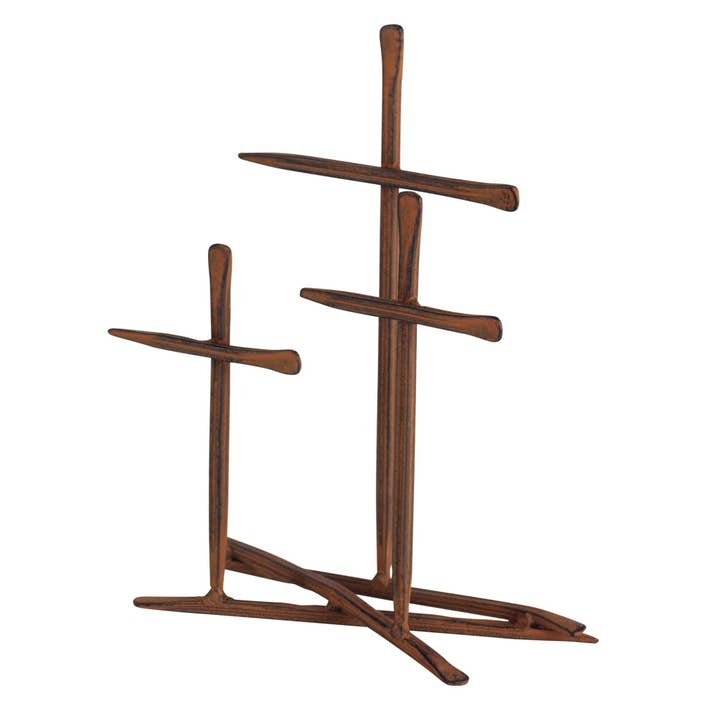 Dicksons - Wholesale Decorative Tabletop Object - Tabletop Cross Metal Golgotha Nail 6h1