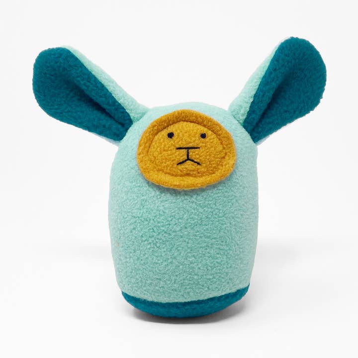 Plush Baby Rattle - Aqua for wholesale by Mr. Sogs