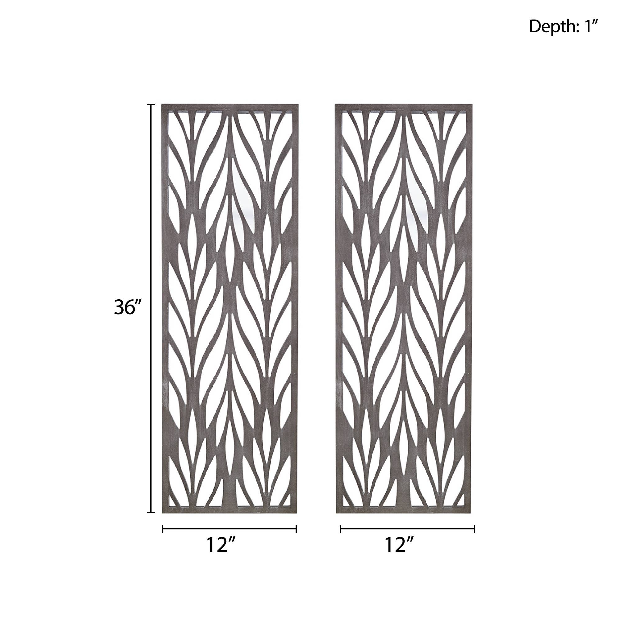 Olliix - Wholesale Decorative Panel - Farmhouse Wood Botanical Carved Panel Wall Decor7