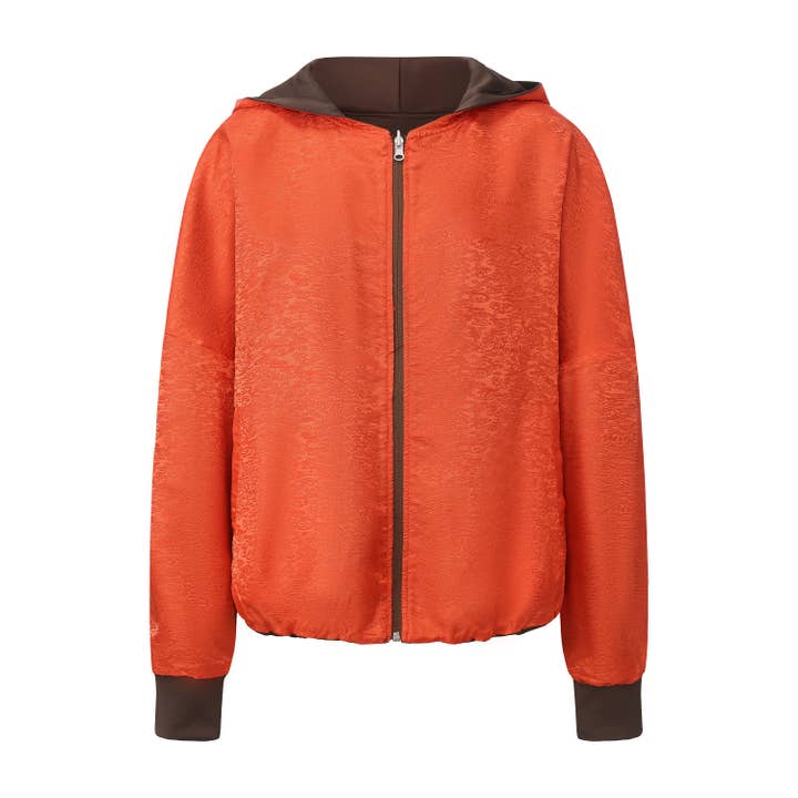 Lin Reversible Hoodie Phoenix Red / Golden Brown for wholesale by DAWANG