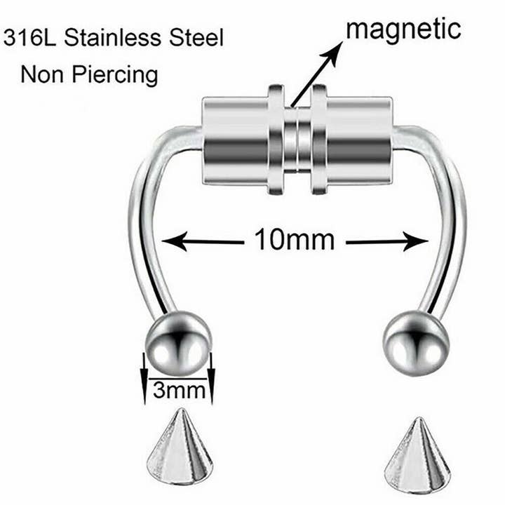 Gemscape UK – Engroshandel Næsering – Magnetisk ikke-piercende næsering i 3 farver3