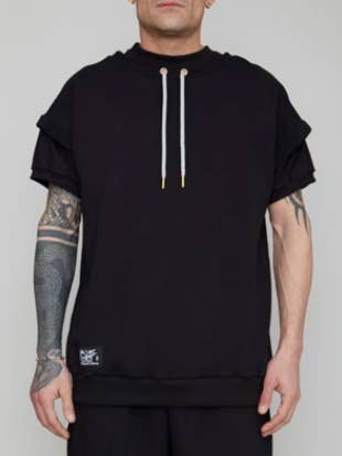 FELPA PATCH NERA per la vendita all'ingrosso da parte di Trafficanti d'arte wear