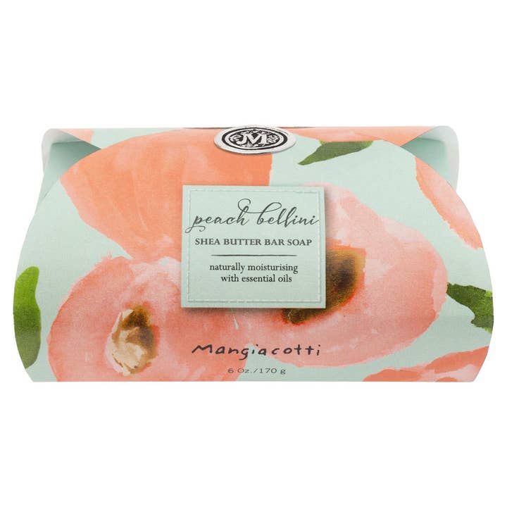Mangiacotti Peach Bellini Guest Shea Butter Bar Soap 6 Oz. for wholesale by Boston International