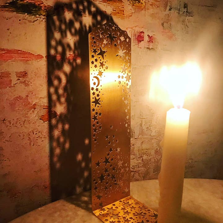 Ariana Ost – wholesale Ljushållare – Reflekterande Glittrande Stjärnljusstake – Mässing2