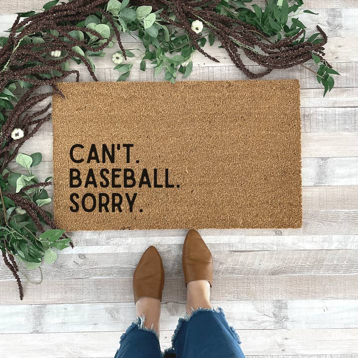 Funny Baseball Doormat for wholesale by Nickel Designs Doormats