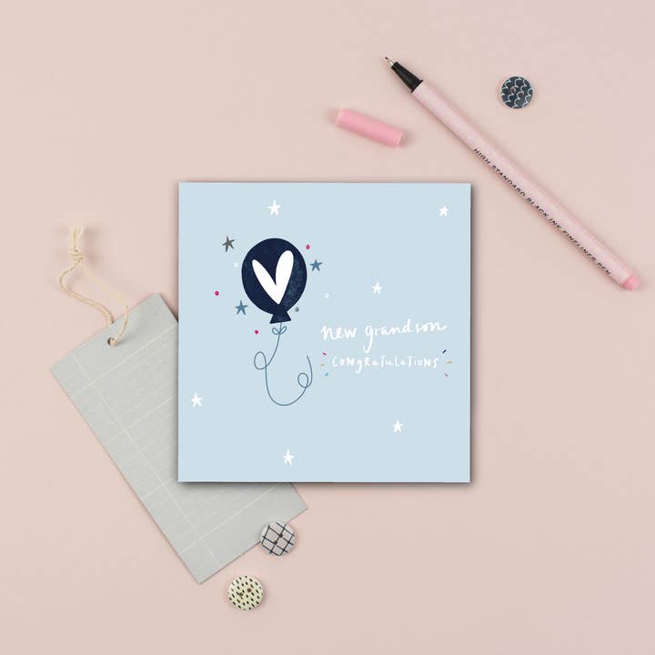 New Grandson Card for wholesale by Hey Little Ginger