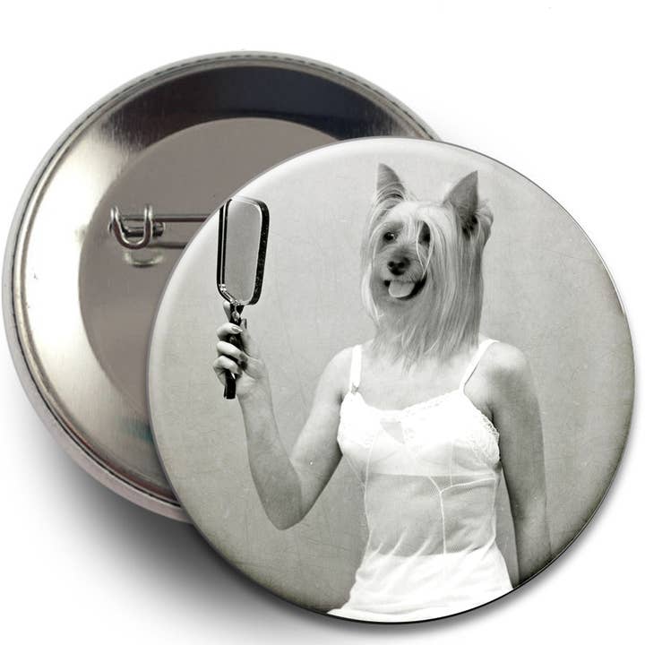 The Wild Oddisorium - Wholesale Lapel Pin/Button - Dog Buttons, Pins, Badges, POS, Funny Dogs in Clothes, Cute42