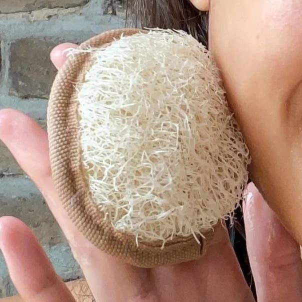 Cuscinetti per la rimozione del trucco e peeling in luffa premium - Spugna di luffa (2x) per la vendita all'ingrosso da parte di Loofahcrafts