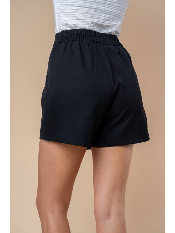 Olive P40686 High Waisted Solid Woven Shorts for wholesale on Faire9