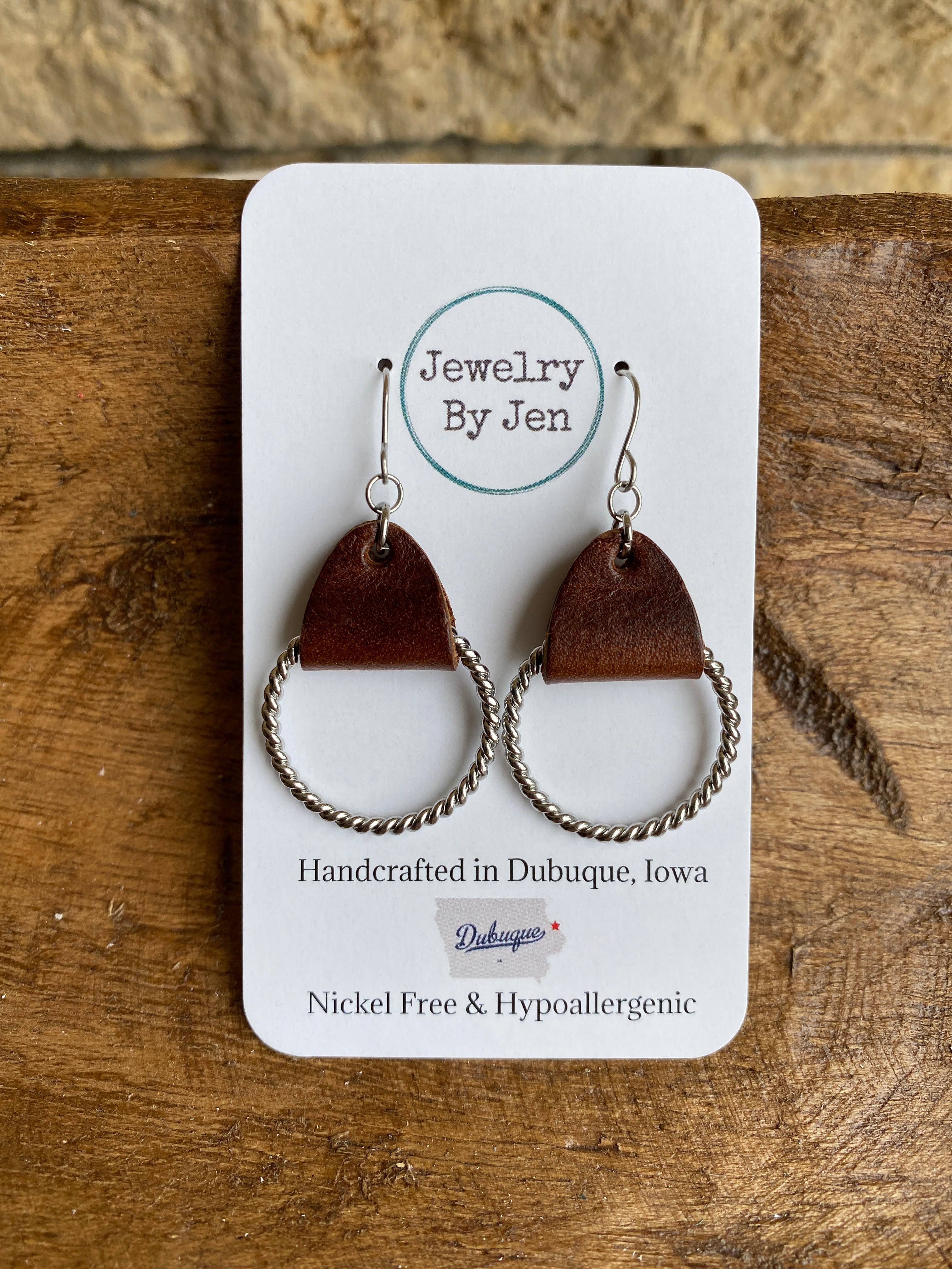 Jewelry By Jen - Wholesale Dangle Earrings - Twisted Hoop Earrings: Tennessee Whiskey