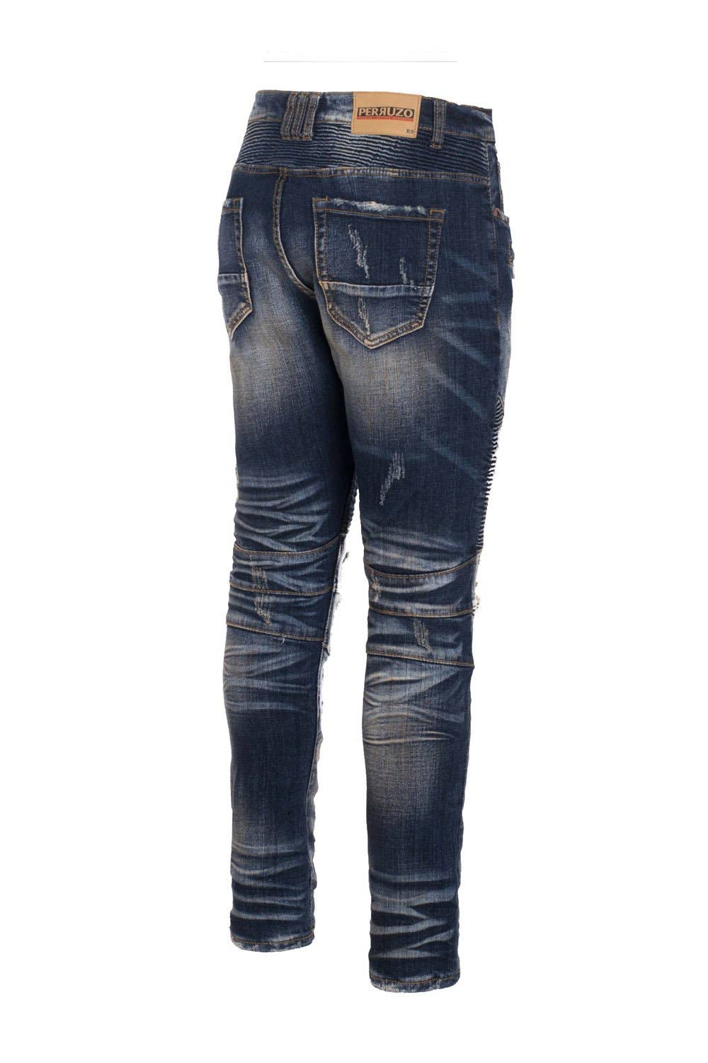 Perruzo - Wholesale Jeans - Men's - LA Blue Moto Jeans (7550)1