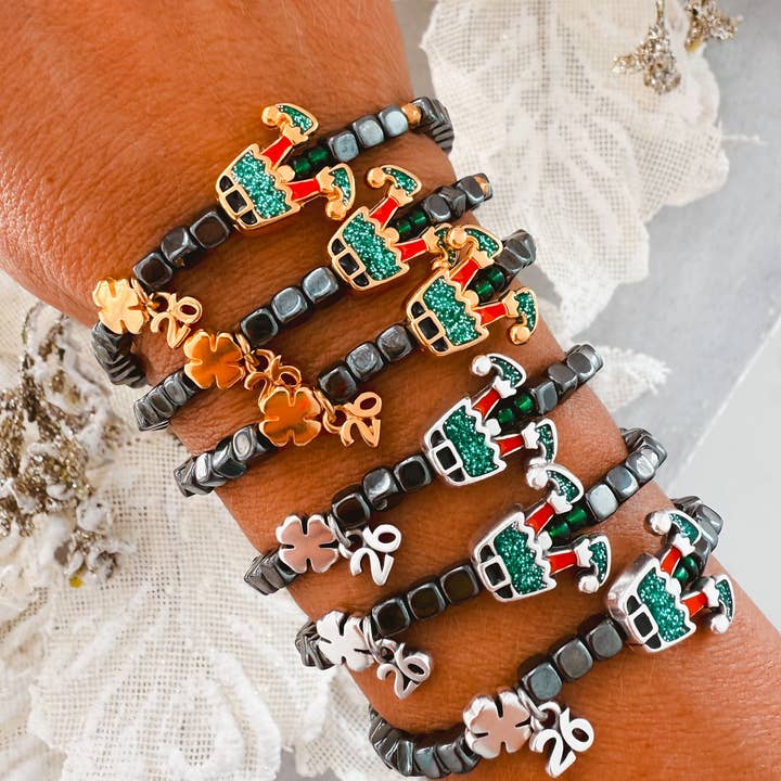 Goupi - Wholesale Beaded Bracelet - 2026 Elf Charm Bracelets – Fun Holiday Jewelry Gift 🎄1