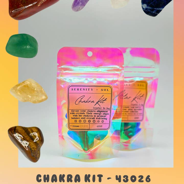 Serenity + Sol - Wholesale Spiritual Stone/Crystal - Crystal Go Bags / Chakra Kit0