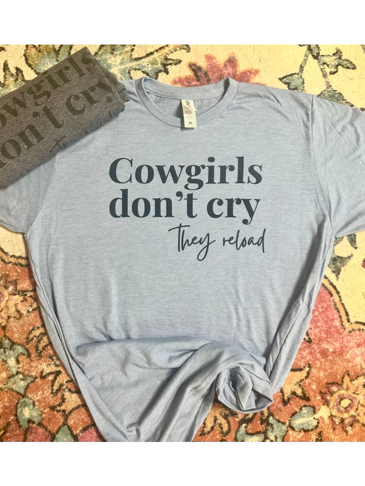 Sweet Southern Wholesale - Wholesale Screen Printed T-Shirt - Women's - Cowgirls don't cry Graphic T-shirt