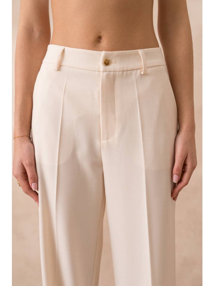 Attentif Paris - Venta al por mayor Pantalón de vestir - Mujer - Pantalones de pierna ancha a medida Heather32
