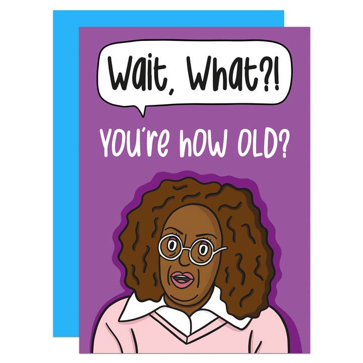 Tarjeta de cumpleaños A6 de Oprah What Meme para venta al por mayor de TeePee Creations