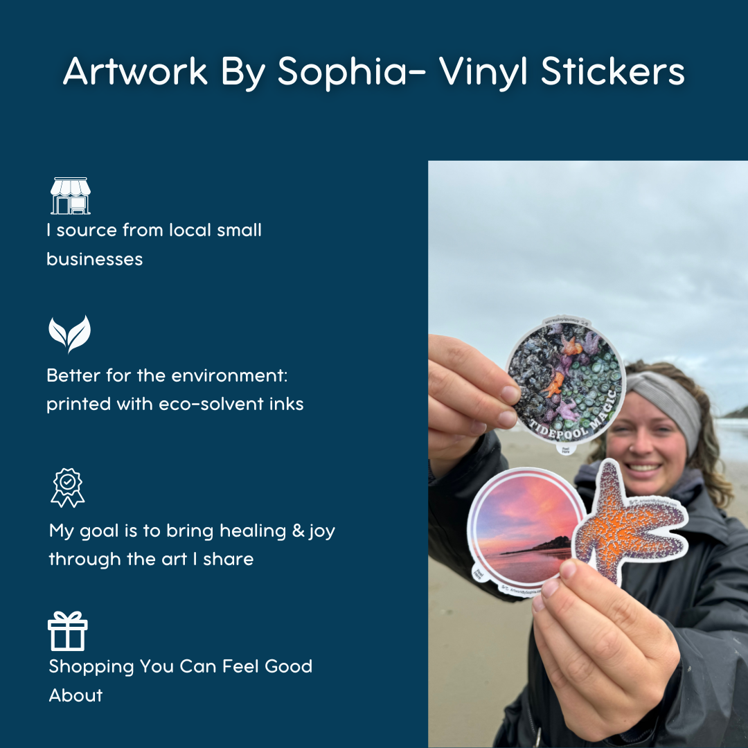 Artwork by Sophia - Wholesale Sticker - "Sunflower Sticker" |  Vinyl Sticker | Colored Drawing | 2