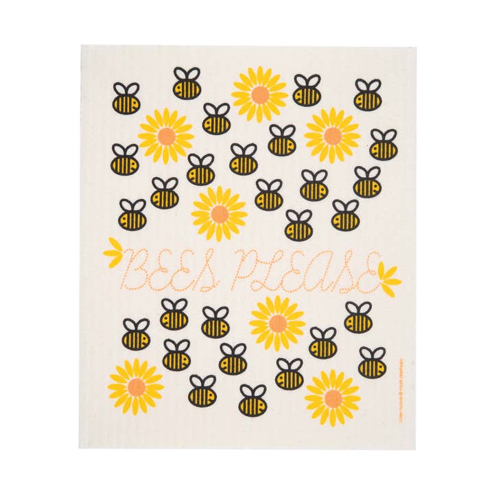 Swedish Dishcloth - Bees for wholesale by Cose Nuove