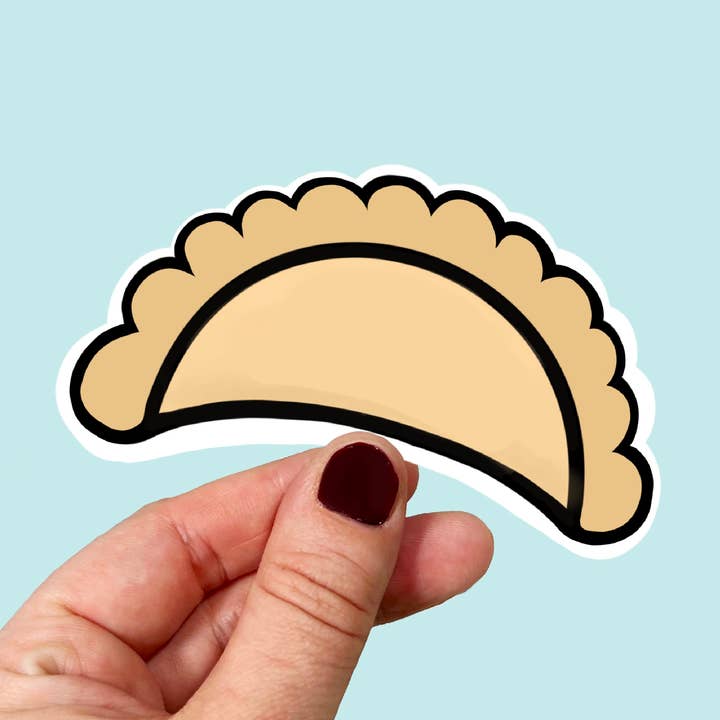 Waterproof Vinyl Pierogi Sticker for wholesale by Songbird Artistry
