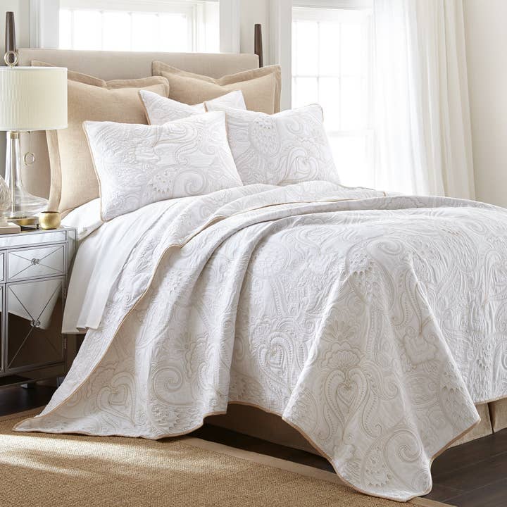 Perla White Quilt Set for wholesale by Levtex Home