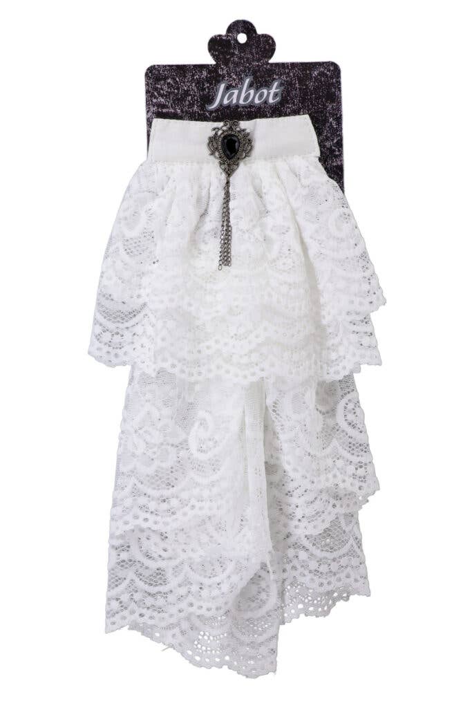 Western Fashion - Wholesale Necktie - Men's - 200107 - Lace Necktie / Jabot, Black, one size6