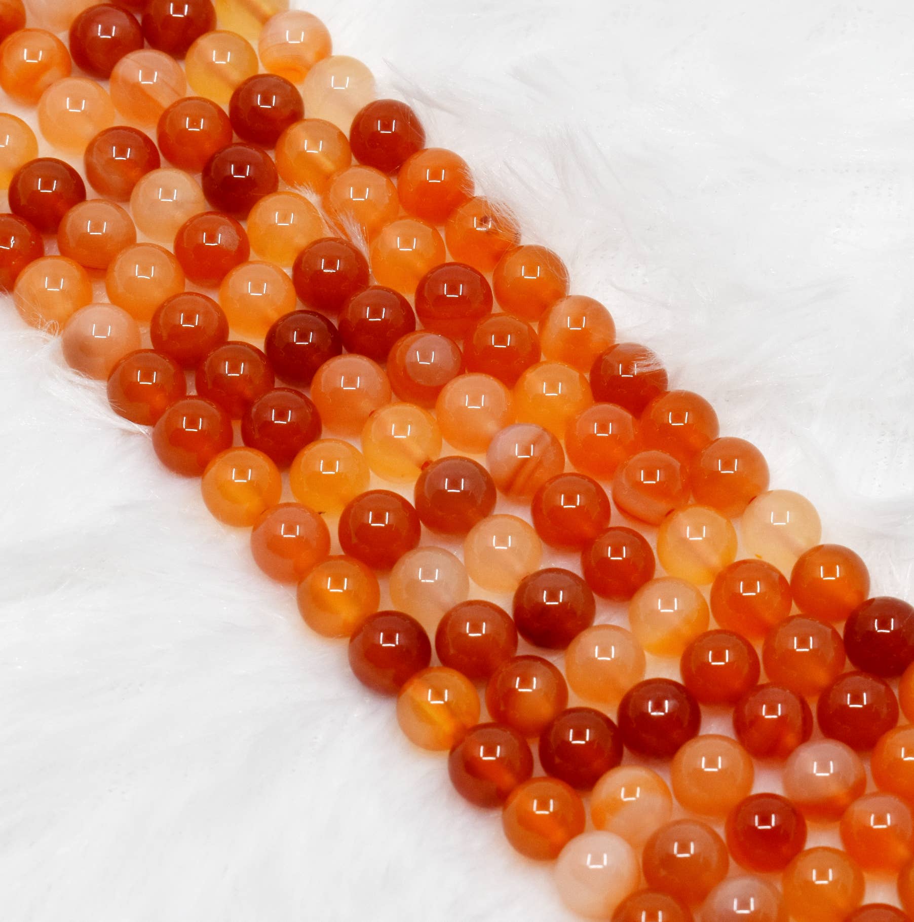 AK Healing Crystals - Wholesale Beads - Carnelian Round Beads, Crystal Bead Jewelry 6,8,10,12mm0