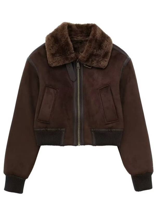 Bomberjack met afgeknotte schapenvachtkraag voor wholesale door AZSHOP Trading LLC