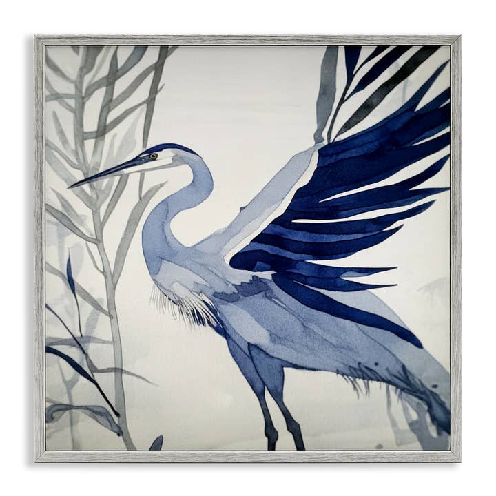 Stupell Industries – wholesale Wall sign – Whimsical Blue Heron - Framed Wall Art20