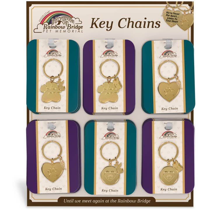 Rainbow Bridge Keychain 36pc Assortment for wholesale by AngelStar