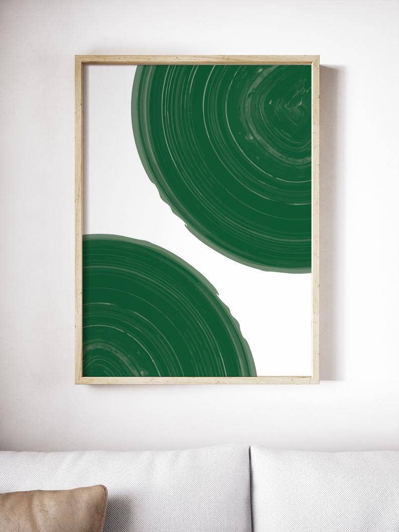 Sara Cristina Design - Wholesale Art Print - Dark Green Cirles4