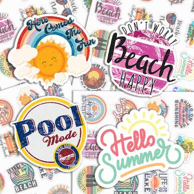 Summer Variety Pack Stickers for wholesale by Trendy Transfers