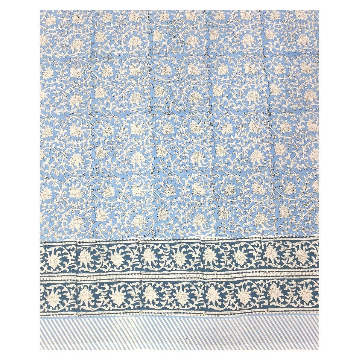 Status Collections - Wholesale Tablecloth - Denim Block Print Tablecloth 150x220cm1