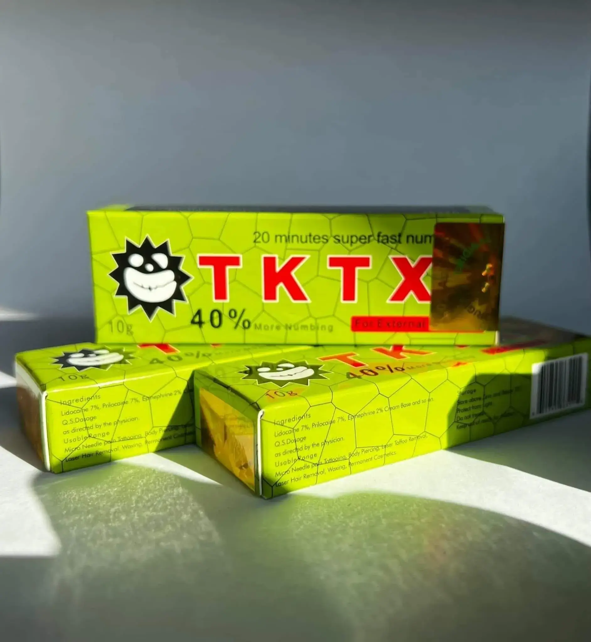 Tktx - Vente Pommades/soins pour tatouage - Crème anesthésiante verte Tktx2