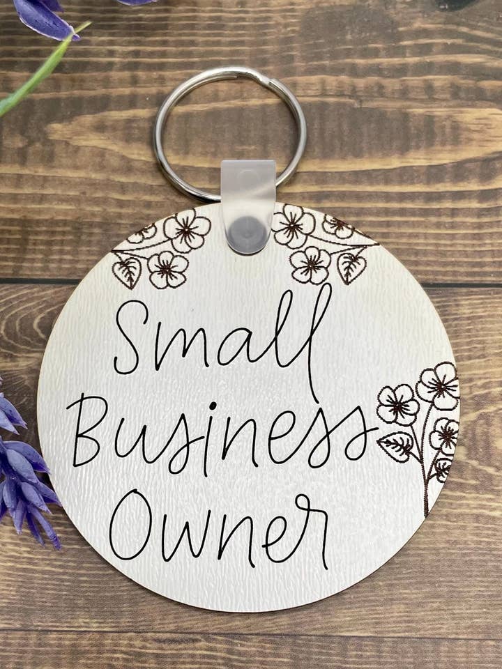 Porte-clés propriétaire de petites entreprises pour la vente par Running Flamingo Designs